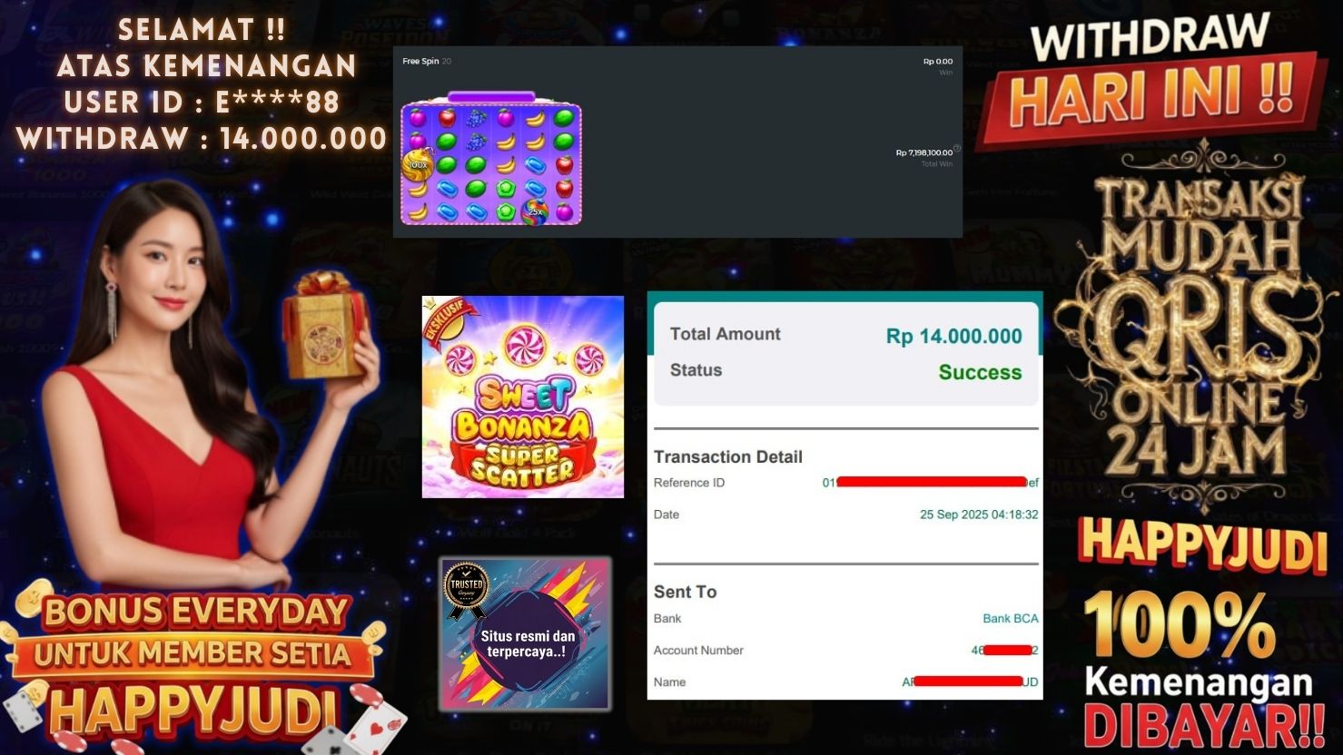 HAPPYJUDI JACKPOT SLOT SWEET BONANZA SUPER SCATTER